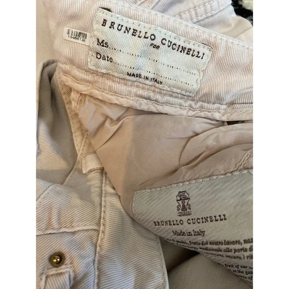 Brunello Cucinelli Light Pink Straight Leg Denim Pants Size 10 - Picture 5 of 9